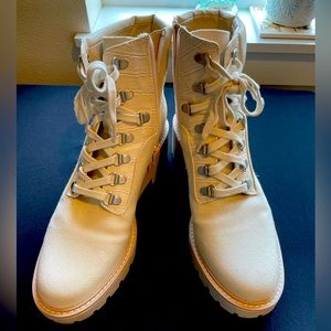 Dolce Vita Ivory Multi Canvas Boot